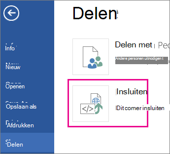 De ingesloten code voor een Word-document ophalen