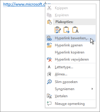 Een hyperlink bewerken
