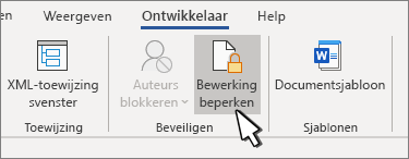 Knop Bewerken beperken