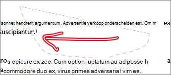 Getekend item dat wordt geselecteerd met het hulpprogramma Lasso