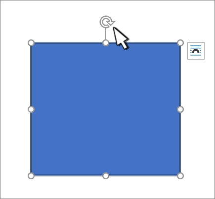 Draaigreep op een shape