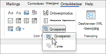 Groepsbeheermenu