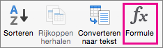 Selecteer op het tabblad Indeling de optie Formule