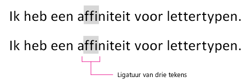 Ligature example.