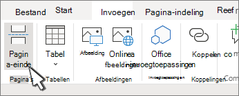 Knop Pagina-einde