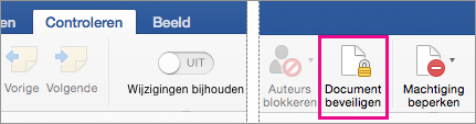 On the Review tab, Protect Document is highlighted