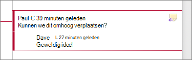Opmerking met een reactie