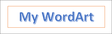 Voorbeeld van WordArt