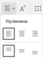 Zaznaczone menu Wyrównaj tekst w programie Visio dla sieci Web wyrównanie do lewej.