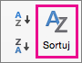 Na karcie Dane programu Excel wybierz pozycję Sortuj