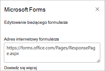 Wybieranie pozycji Edytuj bieżący formularz
