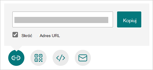 Opcja Skróć adres URL w Microsoft Forms