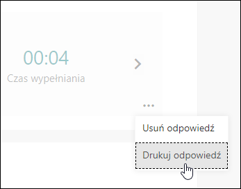 Opcja Drukuj odpowiedź w Microsoft Forms