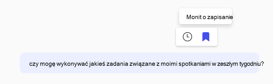 Zrzut ekranu przedstawiający zapisywanie monitu.