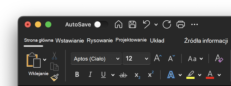 Motyw ciemny na komputerze Mac