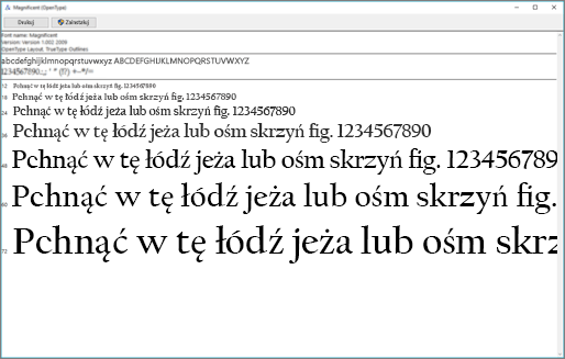 Podgląd czcionek systemu Windows umożliwia wyświetlanie oraz instalowanie czcionek na komputerze z systemem Windows