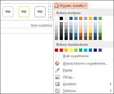 Polecenie Wypełnienie kształtu
