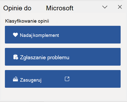 Okienko opinii w programie Word