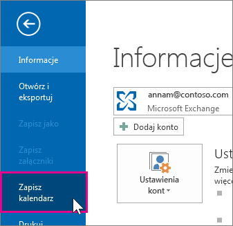 Zapisywanie pliku ICS kalendarza