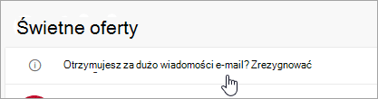 Zrzut ekranu przedstawiający przycisk Anuluj subskrypcję