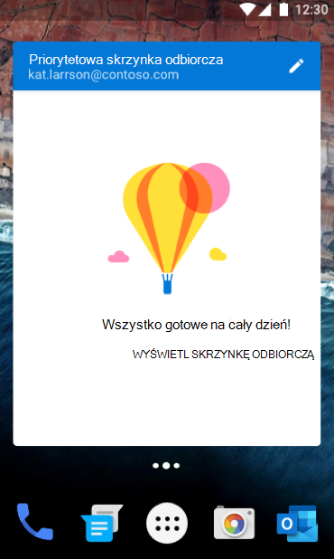 Naprawianie widżetu, który nie wyświetla wiadomości e-mail