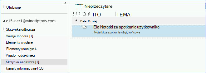 Skrzynka nadawcza w programie Outlook