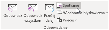 Odpowiadanie za pomocą spotkania