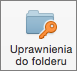 Przycisk Uprawnienia do folderu w programie Outlook 2016 dla komputerów Mac