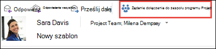 Żądanie dołączenia do grupy z poziomu wiadomości e-mail