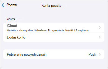 Aplikacja poczty mobilnej Outlook — dodawanie konta w systemie iOS