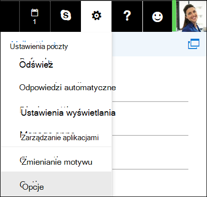 Opcje ustawień aplikacji Outlook w sieci Web