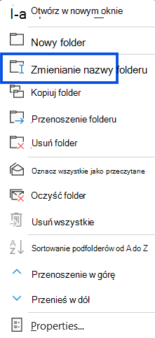 Zrzut ekranu przedstawiający kursor umieszczony na przycisku Więcej w okienku nawigacji w aplikacji Outlook w sieci Web