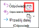 Przycisk Odpowiedź ze spotkaniem w klasycznym programie Outlook