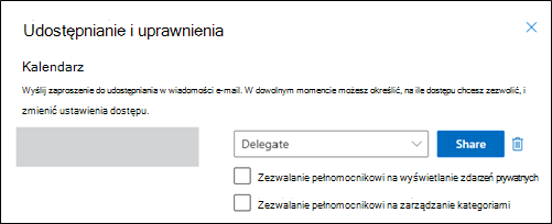 Okno zarządzania kategoriami pełnomocnika i uprawnieniami