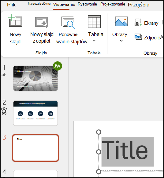 Formatowanie tekstu w programie PowerPoint