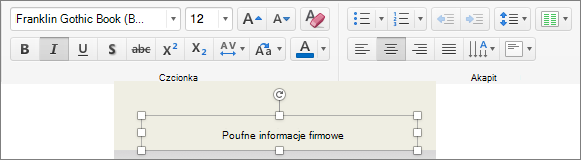 Edytowanie formatowania stopki