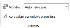 Grupa Monitory na karcie Pokaz slajdów