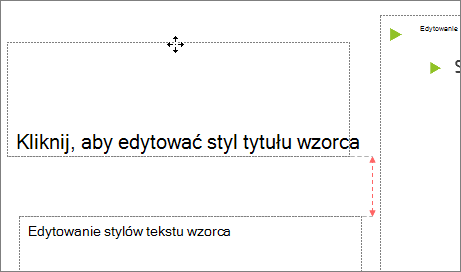Przenoszenie symbolu zastępczego na slajdzie