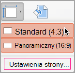 Kliknij pozycję Ustawienia strony