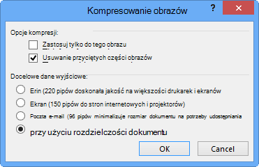 Opcje kompresowania obrazów