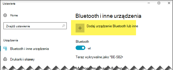 Dodaj urządzenie Bluetooth