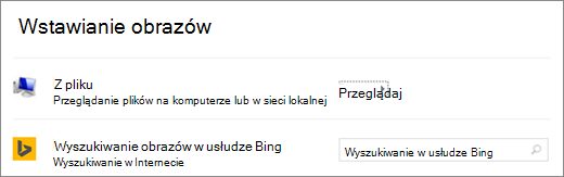 Przedstawia okno dialogowe Wstawianie obrazu w programie PowerPoint.