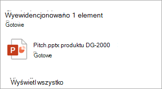 Zostanie wyświetlone okno dialogowe z informacją, które pliki zostały wyewidencjonowane.