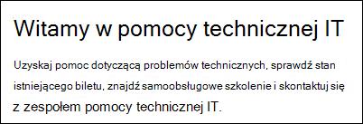 Podgląd składnika Web Part Tekst.