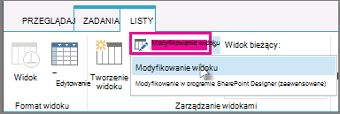 Modyfikowanie widoku