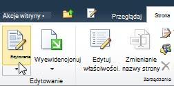Polecenie Edytuj na karcie Edytowanie