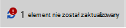 Nie zaktualizowano wiadomości i ikony elementu