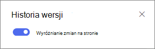 Przełącz, aby pokazać różnice między wersjami na stronie