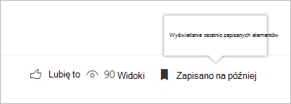 Kliknij, aby wyświetlić panel ostatnio zapisanych elementów