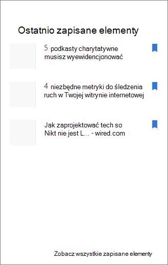Ostatnio zapisane elementy